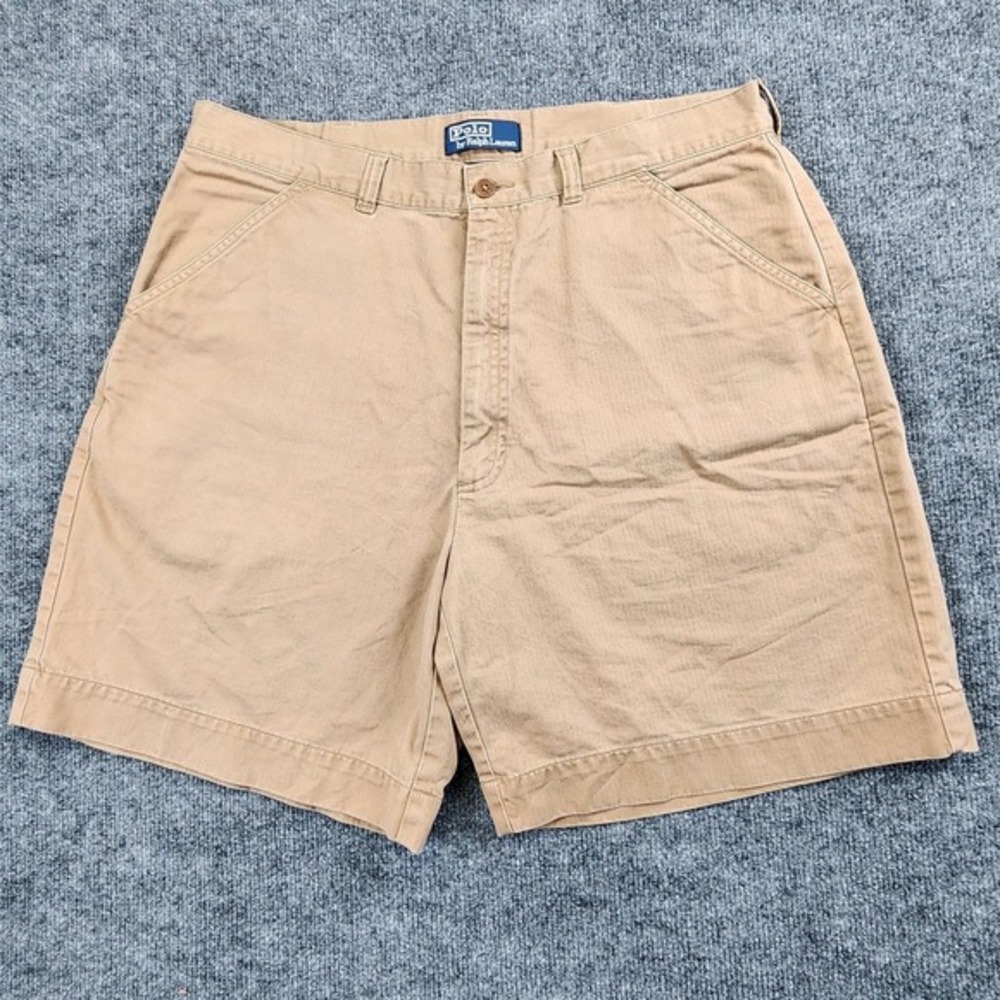 Polo‎ Ralph Lauren 36 Mens Shorts Chino Flat Front Cotton Beige
